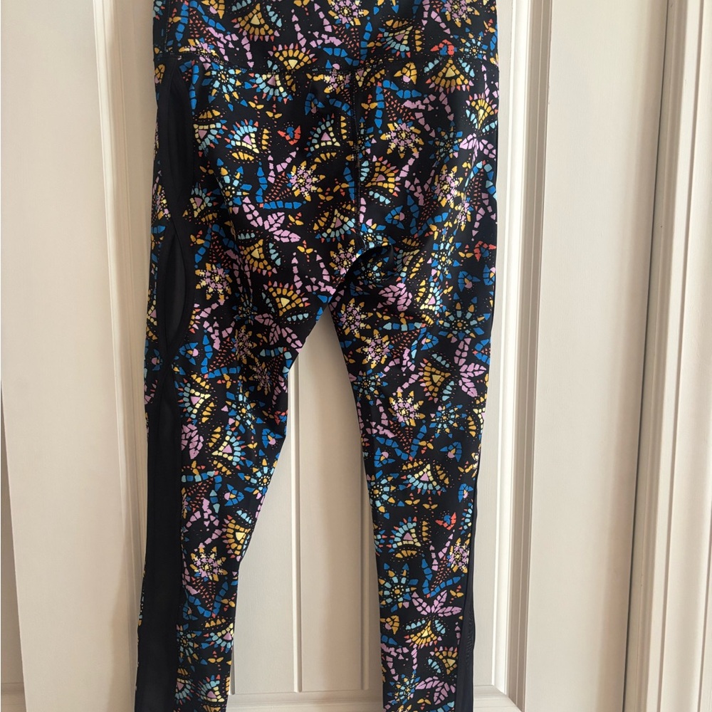 Free People Liza Illusion Mesh Quick Dry High Rise Leggings